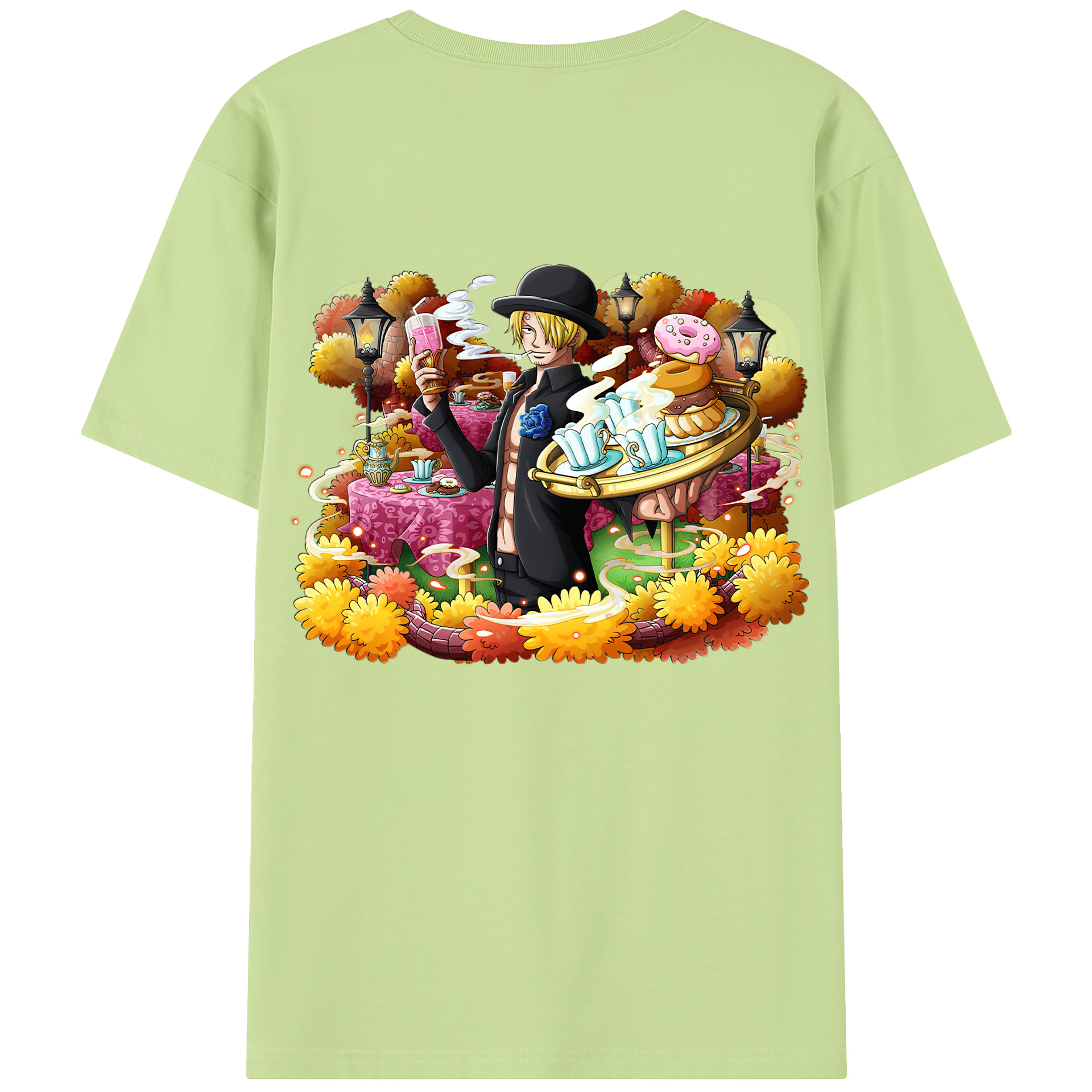 ワンピース サンジ ONE PIECE Sanji 綿100％半袖Tシャツ（背面プリント）